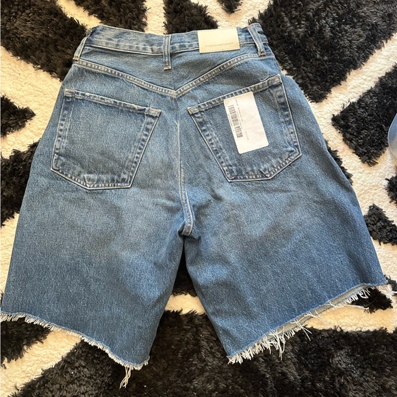 NWT Citizens of Humanity Ayla Shorts Bermuda length Babylonia size 28 raw hem - Picture 9 of 9